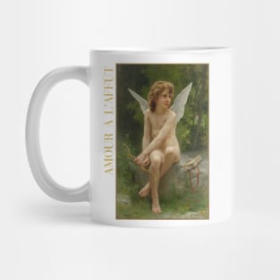 Cupid on the Lookout by Boureguereau Mug